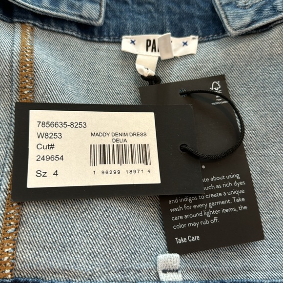 NWT PAIGE Maddy denim dress size 4 - Picture 4 of 4